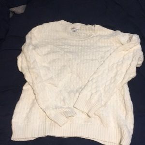 White knit sweater